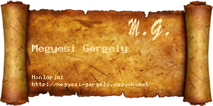 Megyesi Gergely névjegykártya